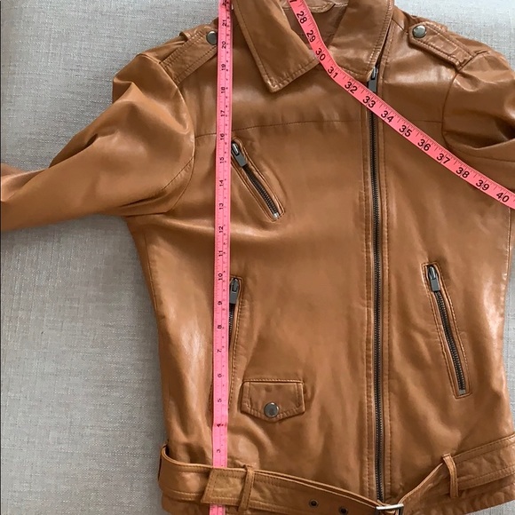 Stefanel Leather Jacket Cognac from Italy - Picture 16 of 17